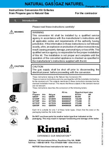 Q175CN | Rinnai