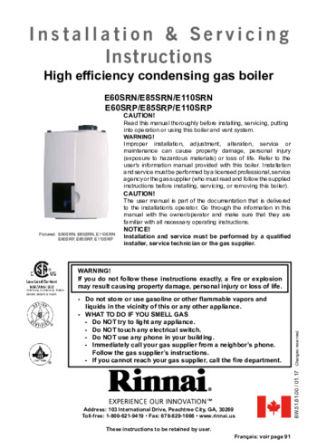 E110SRN | Rinnai
